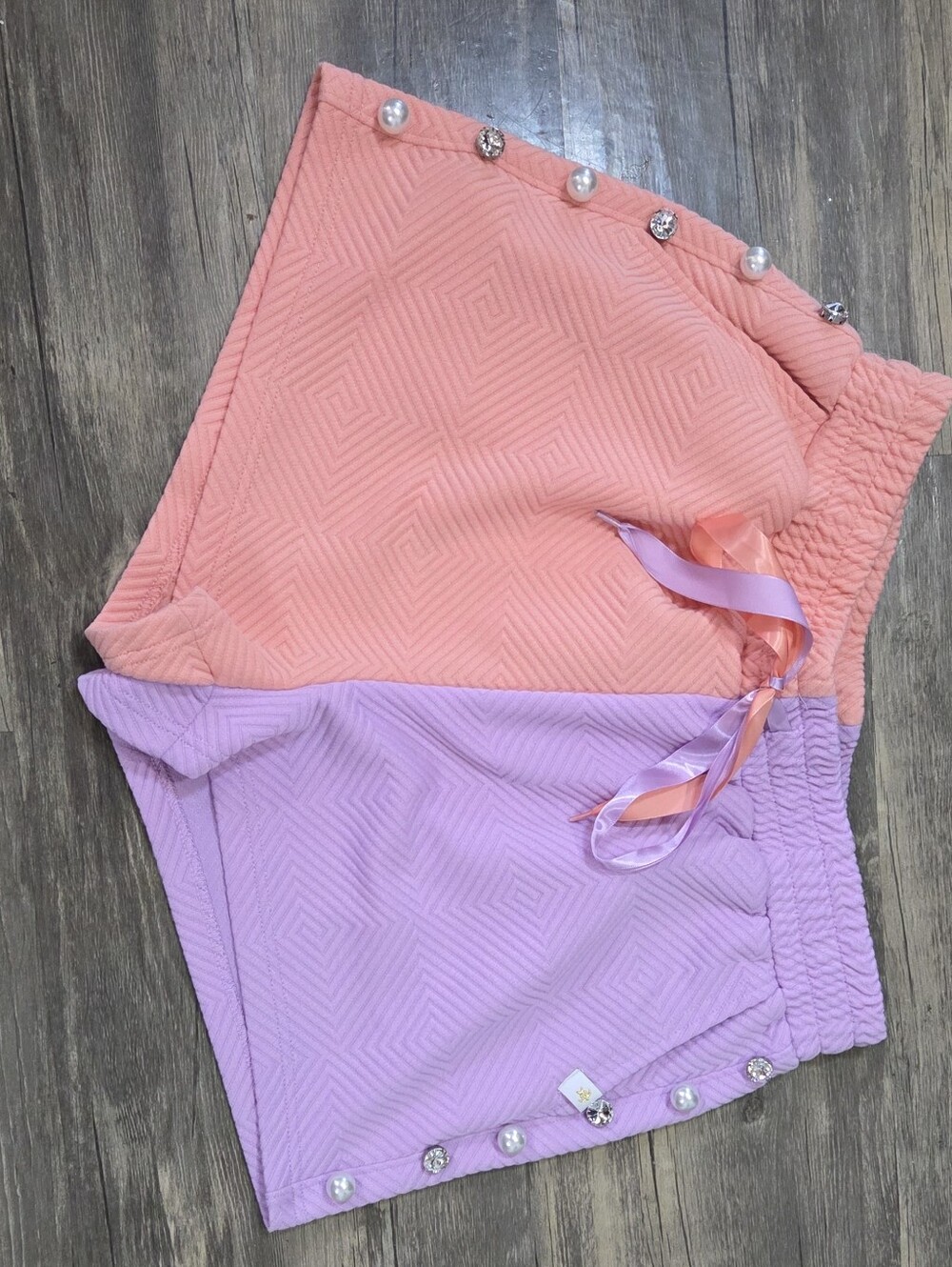 Simply Southern Quilted Color Block Shorts Size Large